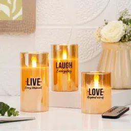 Personlized Live Laugh Love LED Candles - Set Of 3-image-51