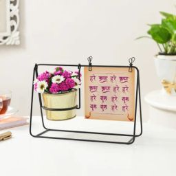 Classy Personalized Diwali Metal Planter-image-2