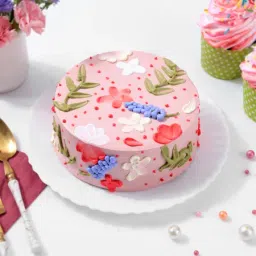Pink Floral Delight Cake-image-17