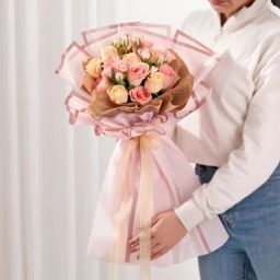 Blushing Floral Elegance Bouquet-image-12
