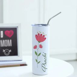 Floral Sips Personalized Tumbler-image-1