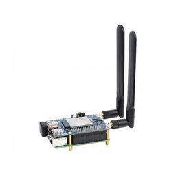 Waveshare EM06-E LTE Cat-6 HAT for Raspberry Pi, Dual Antennas LTE-A, Multi Regions Multi Band, GNSS-30