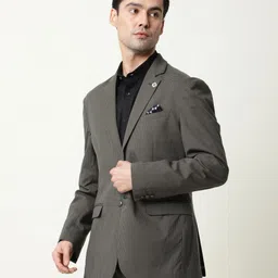 RARE RABBIT Men Alps Slim Fit Checked Single-Breasted Blazer-13