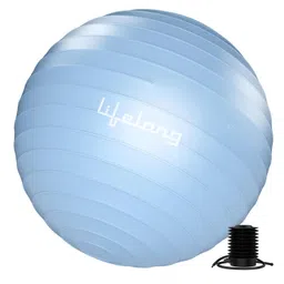 Lifelong Gym Ball for Exercise-Anti Burst Exercise Ball with Foot Pump- Fitness Yoga Ball,Physiotherapy Ball,Birthing,Pregnancy&Labor Ball,Swiss Ball,Pilates Ball,Balance&Stability Ball,65 Cm, Blue-picture-7