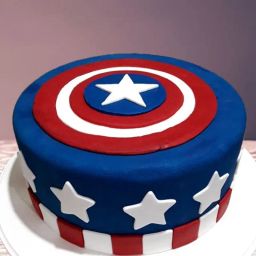 Captain America Fondant Cake-image-51