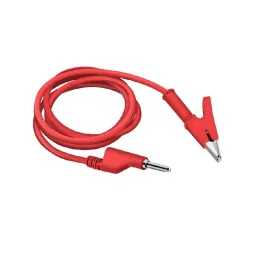 Red 1M Double End Test lead Wire 4mm Banana Plug Alligator Clip Crocodile 15A-27