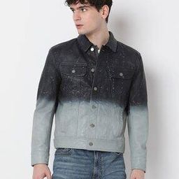 Vintage Ombre Trucker Leather Jacket-picture-15