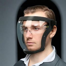 WOQSWEL Bubble Face Shield helmet Visor for Industrial Safety Full Coverage Face Protector for Bikers & Cycle Rider Multipurpose Eye UV-Protective Clear Visibility for men women image 1