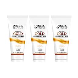 Globus naturals Set Of 3 Gold Radiance Anti Ageing & Brightening Face Wash, 100 gm Each-93
