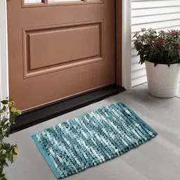 FABINALIV Blue Patterned Anti-Skid Doormat-20