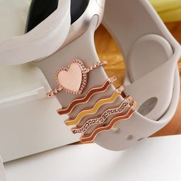 JOKER & WITCH Women Set Of 5 Stone-Studded Watch Charms-image-5