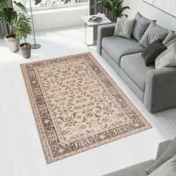 maa home concept Persian Velvet 4 X 2 Feet Machine Made Rug-picture-3
