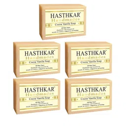 Hasthkar Set Of 5 Handmades Cocoa Vanilla Soaps for All Skin Types - 125 g Each-68