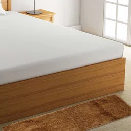FABINALIV Mustard Brown Rectangular Bedside Runner-12
