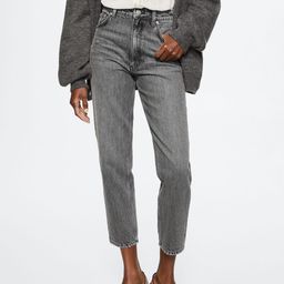MANGO Women Grey Light Fade High-Rise Sustainable Mom Fit Jeans-image-20