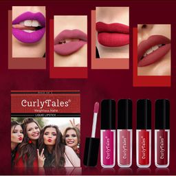 CurlyTales Set of 4 Weightless Matte Long Lasting Liquid Lipsticks - 4 ml each-14