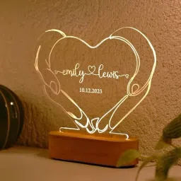 Personalized Customized Gift Birthday Love Sign Acrylic Lamp Couple Table Lamp-15