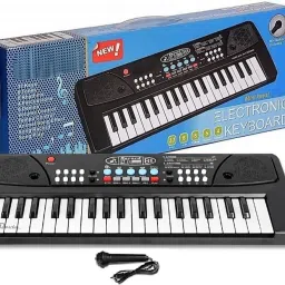 ruhani toys & gift gallery 49 Big Fun Key Piano Keyboard Toy with Power Option, Recording and mic image 4