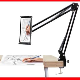 Wanzhow Overhead Tabletop Video Stand Phone Holder Metal Long Lazy Arm Bracket Tripod Tripod, Tripod Clamp, Tripod Ball Head, Monopod, Tripod Bracket image 5
