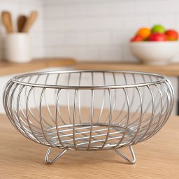 Kitchen Fruits Basket Vagetable Bowl for Dining Table Chrome Finish Stainless Steel Fruit & Vegetable Basket-image-71