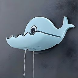 (PACK OF 2)Fish Shape Cute Adhesive Waterproof Wall Mounted Soap Dish-image-60