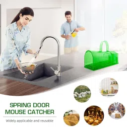 zibuyu 2 Piece Mouse Trap,Rat Trap Easy to Carry with Handle Safe and Clean Live Trap image 2