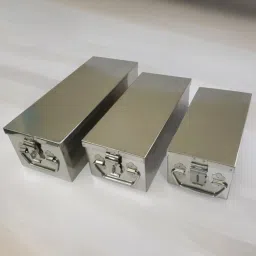 Stainless Steel Bank Locker Box / Jewellery Storage Organizer - Set of 3 pieces Bank Locker Box for Gold, Organizing and Storage of Cash and Jewellery Vanity Box-17