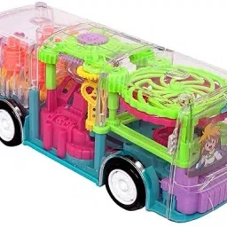 Transparent 3D Bus Toy 360 Degree Rotation-34