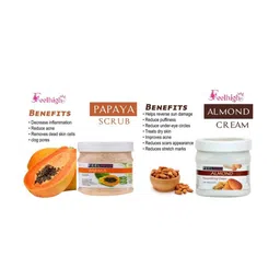 FEELHIGH Papaya Face Scrub Enriched with Papaya Extract & Almond Cream 1000ml image 2
