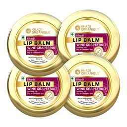 Khadi Organique Set Of 4 Wine Grapefruit Lip Balm with Aloe Vera & Shea Butter - 5g Each-29
