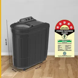 whirlpool 7 kg 5 Star with Ace Wash Station, 1400 RPM Speed and Rust Proof Semi Automatic Top Load Grey image 4