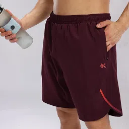 Solid Men Maroon Sports Shorts-picture-15