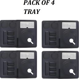 pack Of 4 Tray Black Color Big Tray Serving Set-image-66
