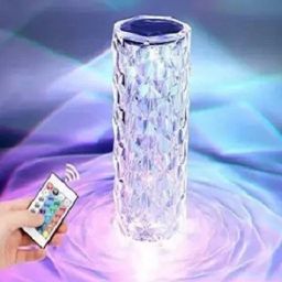 Crystal Rose Diamond RGB Changing Mode LED- USB Remote and Touch Control Night Lamp-image-6