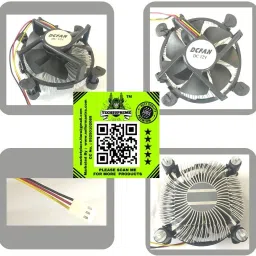 TechSupreme 3 Pin CPU cooling Fan 4 socket Cooler image 4