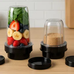 Bullet Nutri Jar Set (640 ML & 368 ML) – Perfect for Smoothies, Chutneys & Dosas Mixer Juicer Jar-picture-4