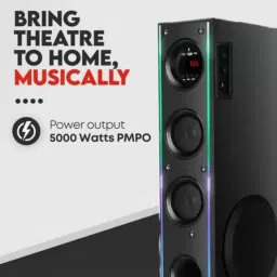 Qcluellu 195 =FG TOWER SPEAKER DJ Sound Stereo bass Built-in FM 80 W Bluetooth Tower Speaker-image-78