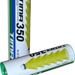 Badminton Nylon Shuttlecock Volant Nylon T-350 CP Pack of 12 Nylon Shuttle - Green-13