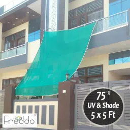 Sun Shade Net 5 X 5 ft cotton webbing 75% Portable Green House-picture-28