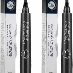 2 pcs. eyebrow pen combo natural black | eyebrow contouring pen waterproof-17