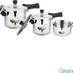 Fusion Triply Pressure cooker combo ISI certified 5 L, 3 L, 2 L Induction Bottom Pressure Cooker & Pressure Pan-16