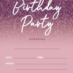 Birthday Party Invitation Cards for Girls, 25 self-fill-in Invitation Cards with Envelopes (5*7 inches) - ICB56 Invitation Card-image-17