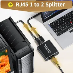 Sancy Ethernet Splitter 1 to 2, 1000Mbps Extend Network Gaming Adapter Lan Adapter image 5