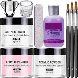 10 in1 Nail Art Kit Acrylic Powder monomer Liquid kit Set-16