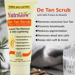 NutriGlow Set of 2 Sustainable De-Tan Scrubs with Milk Protein & Mulethi - 65g each image 2