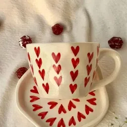 Pack of 1 Ceramic New Trendy Classy Ceramic Tea cups ( white ) 150ML-43