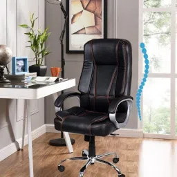 Revolving Leatherette Ergonomic chair Home & Office , Leatherette Office Executive Chair-image-20