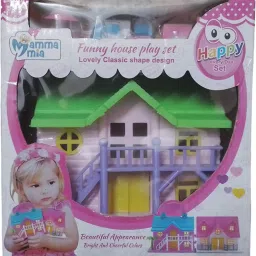 Funny House Play Set Lovely Classic Shape Playset with Furniture & Accessories-image-17