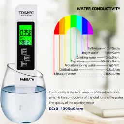 parijata Digital TDS , EC, Temp. & PH Meter combo for water testing for commercial use Digital pH Meter image 5
