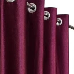 214 cm (7 ft) Polyester Semi Transparent Door Curtain Single Curtain-12
